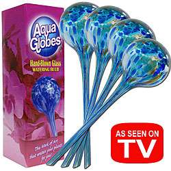 AS SEEN ON TV Aqua Globe Watering Bulbs (Set of 4)  