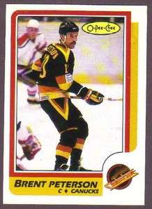 1986 87 OPC Hockey Brent Peterson #251 Canucks NM/MT  