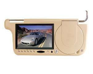 Tan mobile video visor screen and DVD player