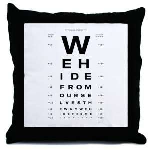  Throw Pillow Optometrist Opthamologist Eye Chart 