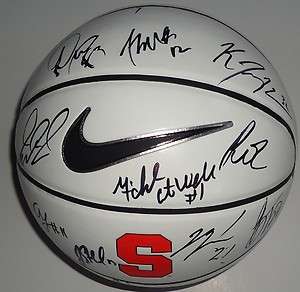 2011 12 SYRACUSE ORANGEMEN team signed basketball COA B  