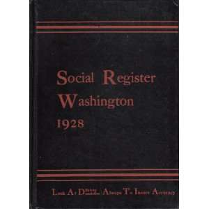 Social Register Washington 1928 Not stated Books