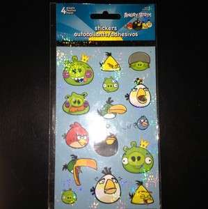 Angry Birds Stickers 4 sheets, 60 stickers, NIP, Christmas Stocking 