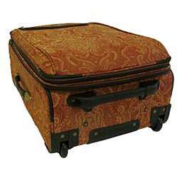 American Flyer Gold Paisley 4 piece Luggage Set  