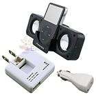 USB CAR+HOME CHARGER+SPEAKE​R DOCK Accessory For Apple IPOD TOUCH 4G 