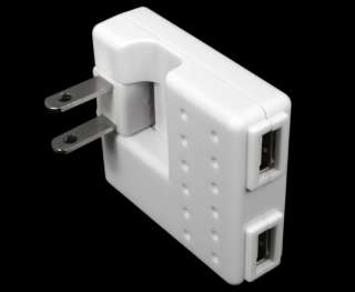 Dual 2 Port USB Wall AC Charger Adapter for iPhone iPod  