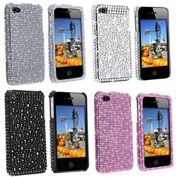 Silver Diamond Snap on Case for Apple iPhone 4  