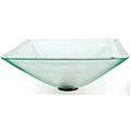 Kraus Aquamarine Square Frosted Glass Vessel Sink MSRP $ 