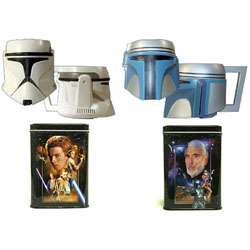 Assorted Star Wars Mugs and Tin Banks  