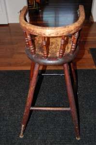 ORIGINAL MID TO LATE 19TH CENT. ANTIQUE BABY HIGH CHAIR  