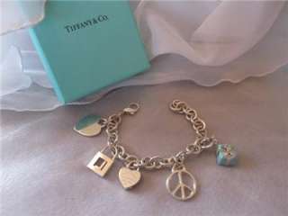Tiffany & Co. Sterling Silver Five (5) Charm Bracelet  