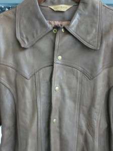 Very Cool Vintage Worn In Leather ZIG ZAG Mens Jacket 40R  