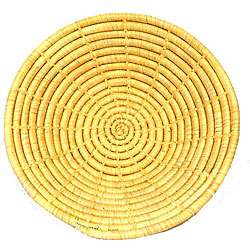 Natural colored Spokes design Coil Basket (Uganda)  