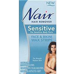 Nair Sensitive Formula Face/ Bikini Wax Strips (Pack of 2)   