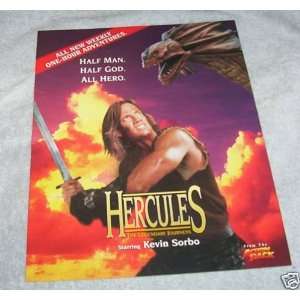  HERCULES KEVIN SORBO PROMOTIONAL ONE SHEET RARE 
