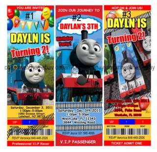 THOMAS The Train Birthday Party Invitations Tickets New Personalized 