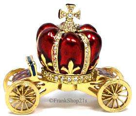 Royal Crown Carriage Trinket Box w/ Austrian Crystals  