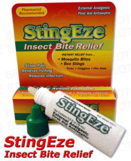 StingEze Insect Bite Relief Stops Pain Itching Swelling 368093330108 