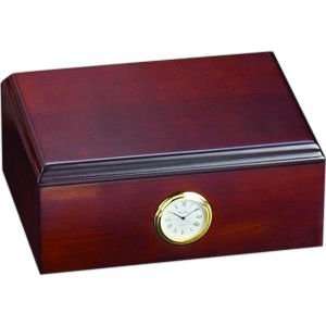    Rosewood Jewelry Box w / Clock, tarnish proof, R46