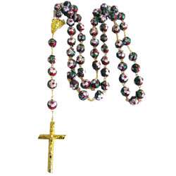 Jerusalem 12 mm Cloisonne Rosary Beads  