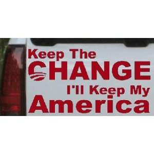 Red 36in X 19.2in    Keep The Change Political Car Window Wall Laptop 