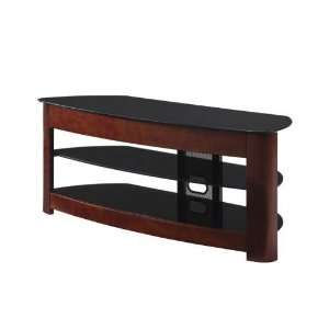  OSP Designs TV2460DC 60 Wood and Glass TV Stand in Dark Cherry 