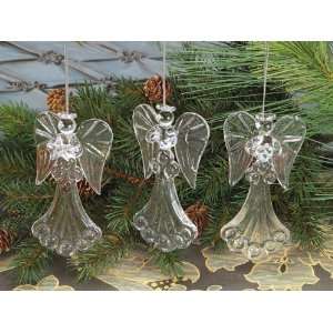  Pack of 12 Natures Peace Clear Glass Religious Angel 