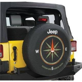 Jeep Wrangler ADVENTURES BEGIN HERE Spare Tire Cover 32 33 Inch 