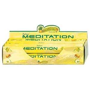 Meditation   20 Stick Hex Tube   Tulasi Aromatherapy Incense 