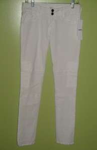 New $178 HUDSON Military Cargo Skinny White Jeans 27  