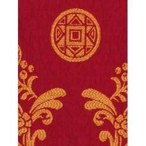    Oriental Flute Crimson by Robert Allen Fabric