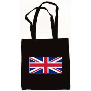  United Kingdom UK Flag Tote Bag Black 