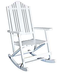 Carolina Folding White Rocking Chair  