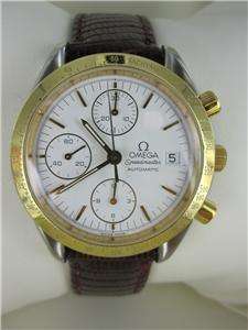 GENTS OMEGA SPEEDMASTER AUTOMATIC 18KT Y/ GOLD AND SS CHRONOGRAPH 