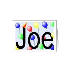  Joes Birthday Invitation, Party Balloons Card Toys 