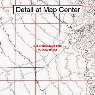  USGS Topographic Quadrangle Map   East of Broadwell Lake 