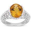 Citrine Rings   Silver and Gold Citrine Gemstone Rings 