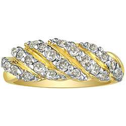 10k Yellow Gold 3/4ct TDW Diamond Shrimp Ring (K L, I3)   