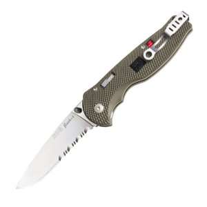   Flash II Aluminum Handle ComboEdge Knife SOGSGFSA 98 Blade Folds