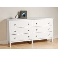 Woodbury White 6 drawer Dresser  