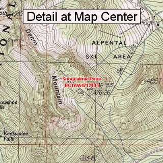  USGS Topographic Quadrangle Map   Snoqualmie Pass 