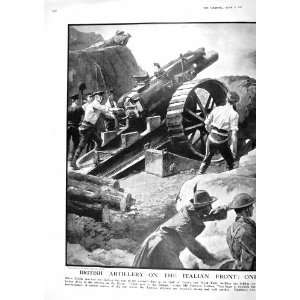  1917 WAR BRITISH ARTILLERY ITALY HEAVY GUNS ISONZO 