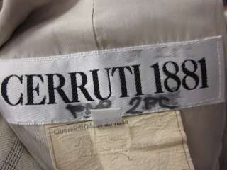 CERRUTI 1881 Cream Plaid Lightweight Blazer Jacket 38  