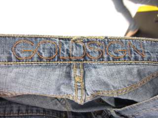GOLDSIGN PASSION Distressed Lt Wash Bootcut Jeans M  