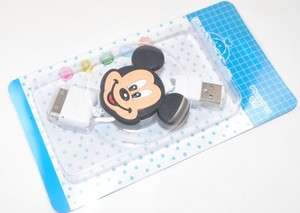 Mickey Mouse Retractable USB, Cartoon Data Line Charging Cable iPod 