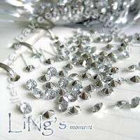 10000 1/3ct Diamond Confetti SILVER Wedding Party Decor  