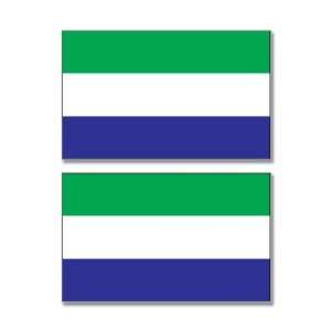  Sierra Leone Country Flag   Sheet of 2   Window Bumper 