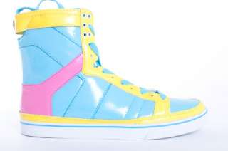 NEW MENS RADII THRILLER PASTEL PATENT LEATHER HIGH TOP SNEAKERS SHOES 