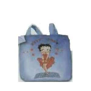  Betty Boop Hearts & Wind Blue Canvas Tote Bag 