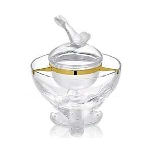  Lalique Igor Gilded Caviar Bowl